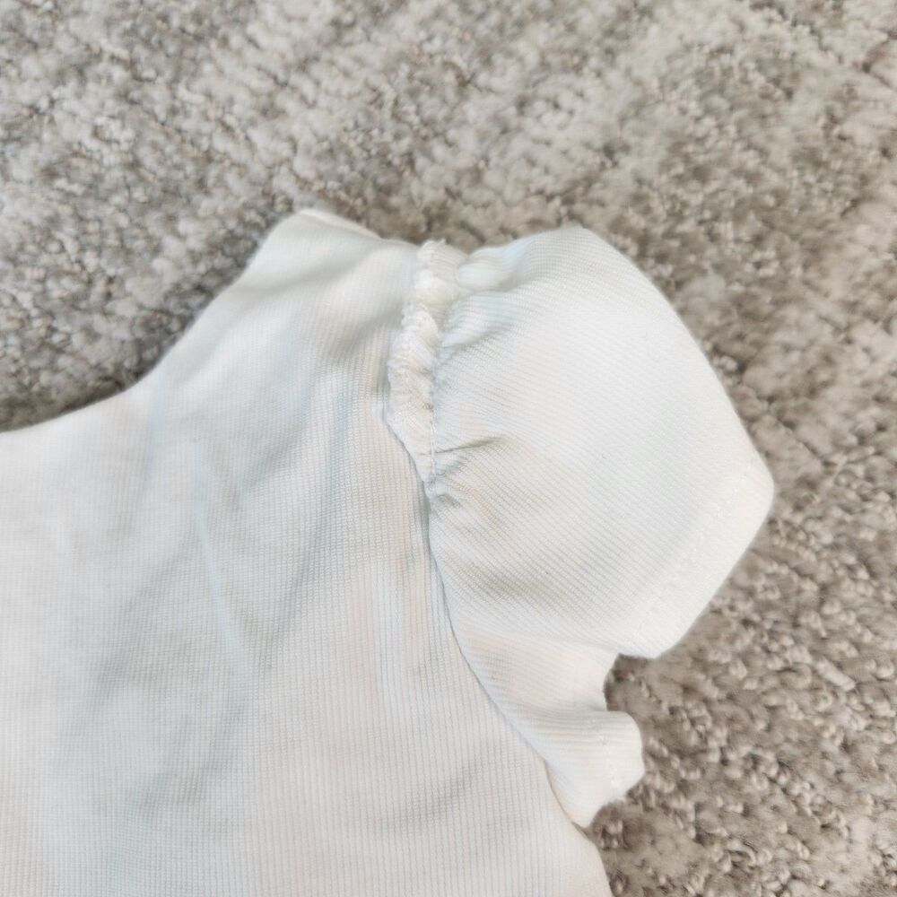 Mayoral short sleeve applique white ruffle tunic top size 24 months - Picture 8 of 10